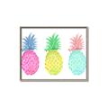 Picture of Colored three pineapples  _GroupedProduct_Rectangle_Landscape_Canvas_Framed_