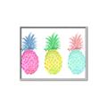 Picture of Colored three pineapples  _GroupedProduct_Rectangle_Landscape_Canvas_Framed_