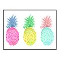 Picture of Colored three pineapples  _GroupedProduct_Rectangle_Landscape_Canvas_Framed_