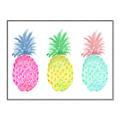 Picture of Colored three pineapples  _GroupedProduct_Rectangle_Landscape_Canvas_Framed_