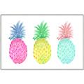 Picture of Colored three pineapples  _GroupedProduct_Rectangle_Landscape_Canvas_Framed_