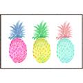Picture of Colored three pineapples  _GroupedProduct_Rectangle_Landscape_Canvas_Framed_