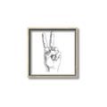 Picture of Peace Sign Hand _GroupedProduct_Square_Canvas_Framed_