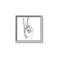 Picture of Peace Sign Hand _GroupedProduct_Square_Canvas_Framed_