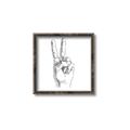 Picture of Peace Sign Hand _GroupedProduct_Square_Canvas_Framed_