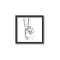 Picture of Peace Sign Hand _GroupedProduct_Square_Canvas_Framed_