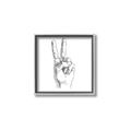 Picture of Peace Sign Hand _GroupedProduct_Square_Canvas_Framed_