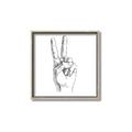 Picture of Peace Sign Hand _GroupedProduct_Square_Canvas_Framed_