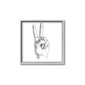 Picture of Peace Sign Hand _GroupedProduct_Square_Canvas_Framed_