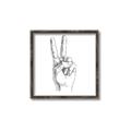 Picture of Peace Sign Hand _GroupedProduct_Square_Canvas_Framed_