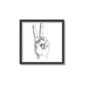 Picture of Peace Sign Hand _GroupedProduct_Square_Canvas_Framed_