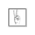 Picture of Peace Sign Hand _GroupedProduct_Square_Canvas_Framed_