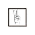 Picture of Peace Sign Hand _GroupedProduct_Square_Canvas_Framed_