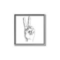 Picture of Peace Sign Hand _GroupedProduct_Square_Canvas_Framed_