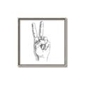 Picture of Peace Sign Hand _GroupedProduct_Square_Canvas_Framed_