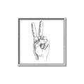 Picture of Peace Sign Hand _GroupedProduct_Square_Canvas_Framed_