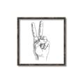 Picture of Peace Sign Hand _GroupedProduct_Square_Canvas_Framed_