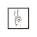 Picture of Peace Sign Hand _GroupedProduct_Square_Canvas_Framed_