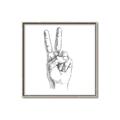 Picture of Peace Sign Hand _GroupedProduct_Square_Canvas_Framed_