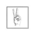 Picture of Peace Sign Hand _GroupedProduct_Square_Canvas_Framed_