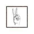Picture of Peace Sign Hand _GroupedProduct_Square_Canvas_Framed_