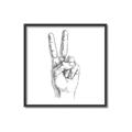 Picture of Peace Sign Hand _GroupedProduct_Square_Canvas_Framed_