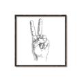 Picture of Peace Sign Hand _GroupedProduct_Square_Canvas_Framed_