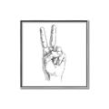 Picture of Peace Sign Hand _GroupedProduct_Square_Canvas_Framed_