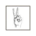 Picture of Peace Sign Hand _GroupedProduct_Square_Canvas_Framed_