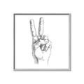 Picture of Peace Sign Hand _GroupedProduct_Square_Canvas_Framed_