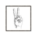 Picture of Peace Sign Hand _GroupedProduct_Square_Canvas_Framed_