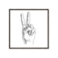 Picture of Peace Sign Hand _GroupedProduct_Square_Canvas_Framed_
