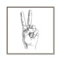 Picture of Peace Sign Hand _GroupedProduct_Square_Canvas_Framed_