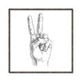 Picture of Peace Sign Hand _GroupedProduct_Square_Canvas_Framed_