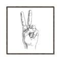Picture of Peace Sign Hand _GroupedProduct_Square_Canvas_Framed_