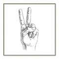 Picture of Peace Sign Hand _GroupedProduct_Square_Canvas_Framed_