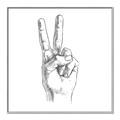 Picture of Peace Sign Hand _GroupedProduct_Square_Canvas_Framed_