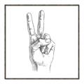 Picture of Peace Sign Hand _GroupedProduct_Square_Canvas_Framed_