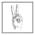 Picture of Peace Sign Hand _GroupedProduct_Square_Canvas_Framed_