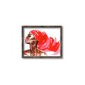 Picture of Watercolor beauty African woman _GroupedProduct_Rectangle_Landscape_Canvas_Framed_