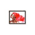 Picture of Watercolor beauty African woman _GroupedProduct_Rectangle_Landscape_Canvas_Framed_