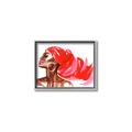 Picture of Watercolor beauty African woman _GroupedProduct_Rectangle_Landscape_Canvas_Framed_