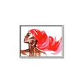 Picture of Watercolor beauty African woman _GroupedProduct_Rectangle_Landscape_Canvas_Framed_