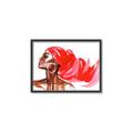 Picture of Watercolor beauty African woman _GroupedProduct_Rectangle_Landscape_Canvas_Framed_
