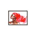 Picture of Watercolor beauty African woman _GroupedProduct_Rectangle_Landscape_Canvas_Framed_