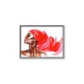 Picture of Watercolor beauty African woman _GroupedProduct_Rectangle_Landscape_Canvas_Framed_