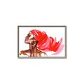 Picture of Watercolor beauty African woman _GroupedProduct_Rectangle_Landscape_Canvas_Framed_
