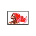 Picture of Watercolor beauty African woman _GroupedProduct_Rectangle_Landscape_Canvas_Framed_