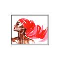 Picture of Watercolor beauty African woman _GroupedProduct_Rectangle_Landscape_Canvas_Framed_