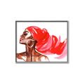 Picture of Watercolor beauty African woman _GroupedProduct_Rectangle_Landscape_Canvas_Framed_